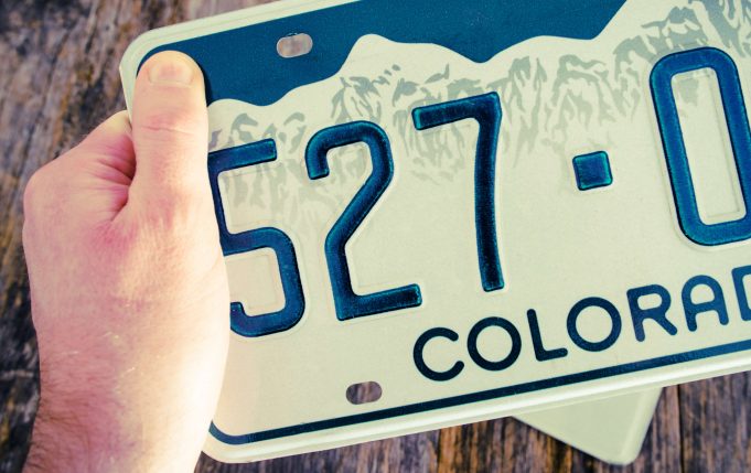Colorado license plate